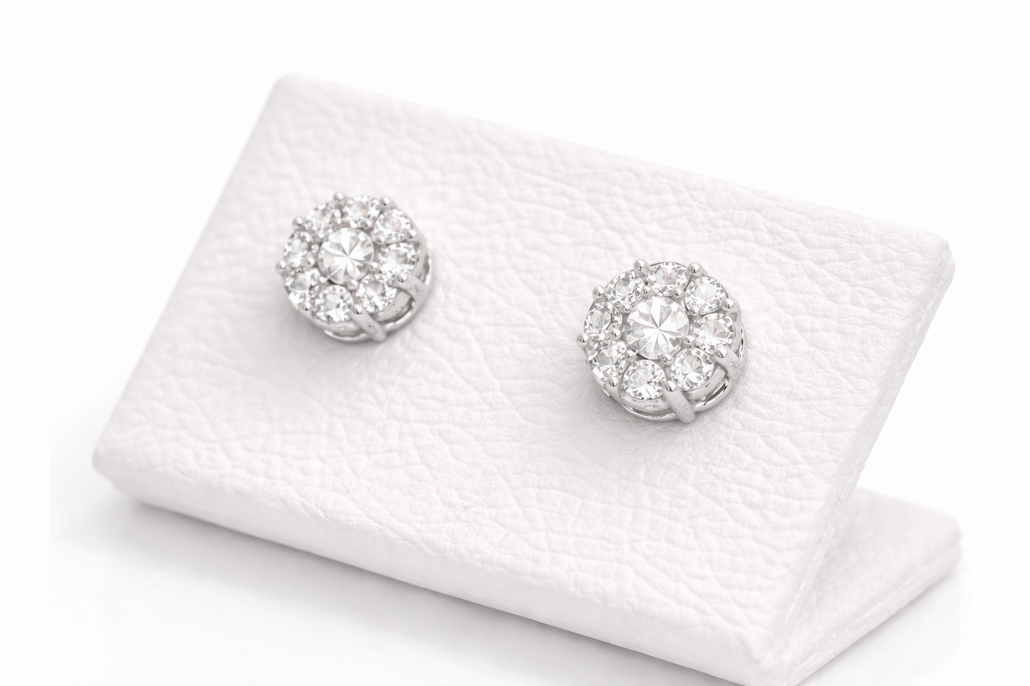 10K Gold Diamond Cluster Stud Earrings – 1/5 CTTW
