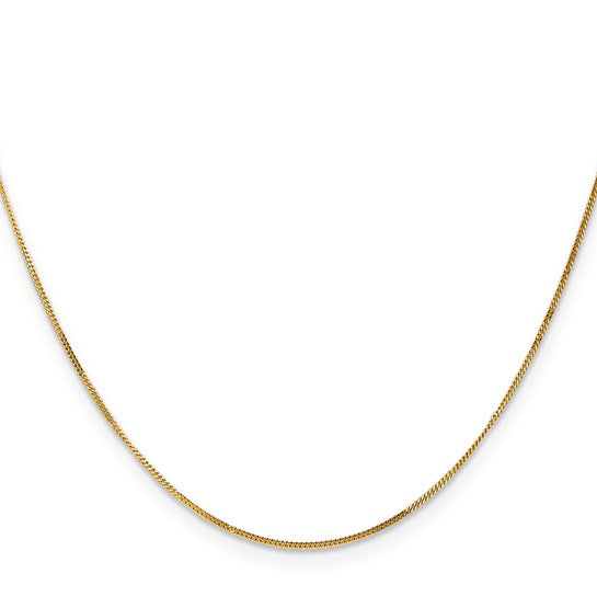14K 13 inch .9mm Curb with Spring Ring Clasp Pendant Chain Pendant Chain