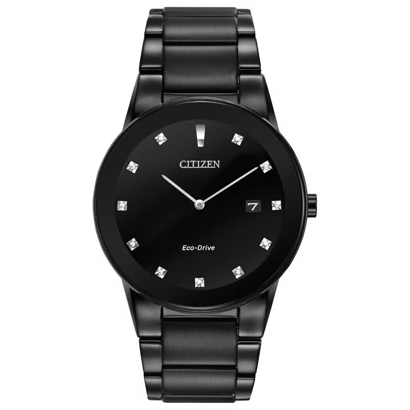 Citizen Eco-Drive Axiom Black Dial Diamond AU1065-58G