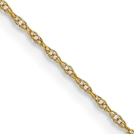 10k .6 mm Carded Cable Rope Chain