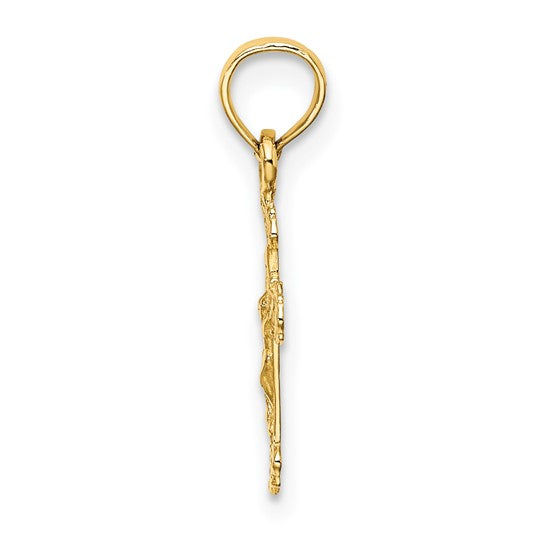10K Mini Crucifix with Fancy Tips Charm