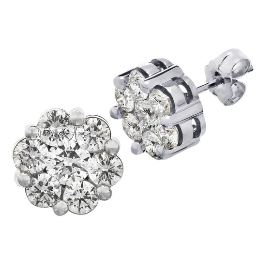 1.00 CTW Diamond Stud Earrings in 10K White Gold