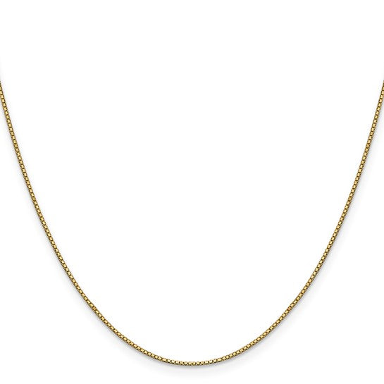 14K Yellow Gold 0.9mm Box Chain – 24 Inch
