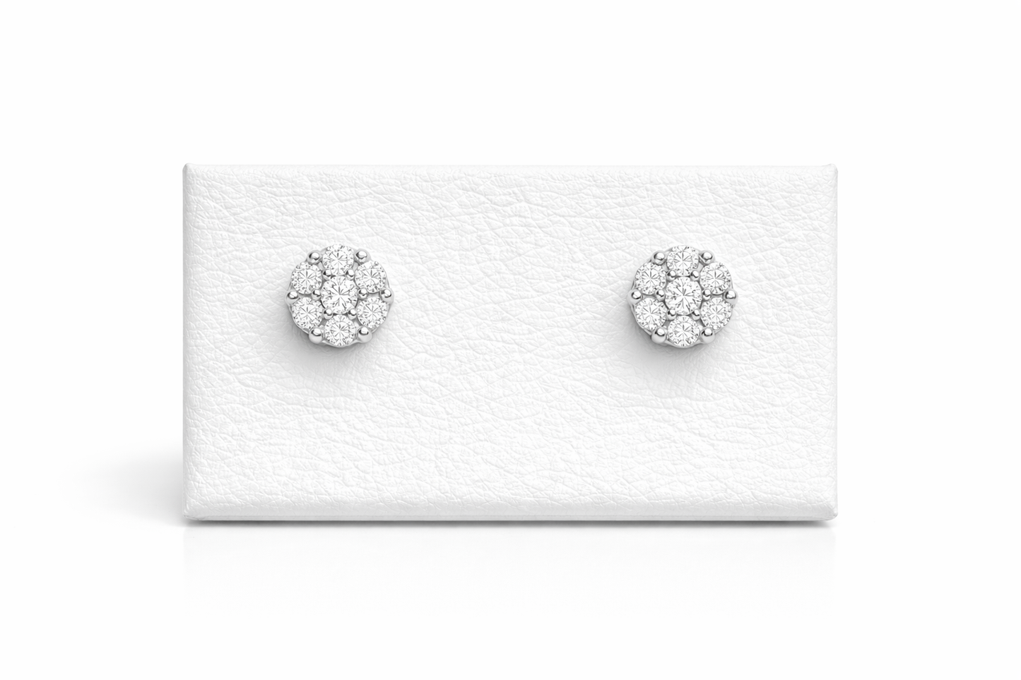 10K Gold Diamond Cluster Stud Earrings – 1/5 CTTW