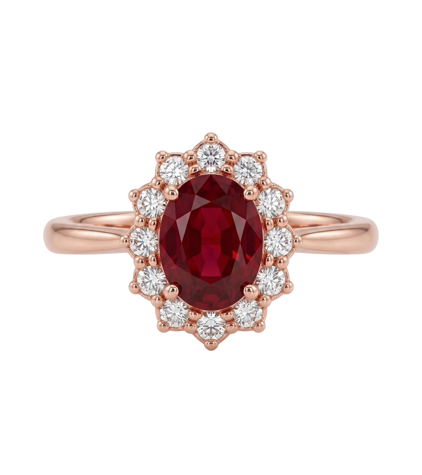 Natural Ruby Engagement Ring