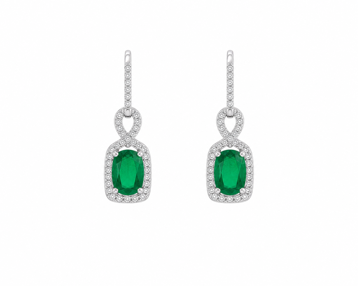 Emerald Diamond Earrings