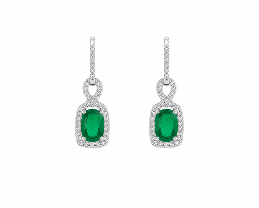 Emerald Diamond Earrings