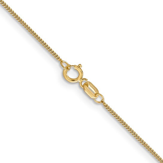 14K 13 inch .9mm Curb  with Spring Ring Clasp Pendant Chain Pendant Chain
