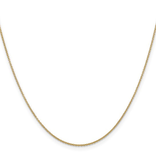 14K 18 inch .9mm Cable with Spring Ring Clasp Chain