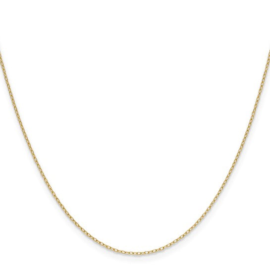 14K Yellow Gold 0.8mm Forzantine Cable Chain – 24 Inch