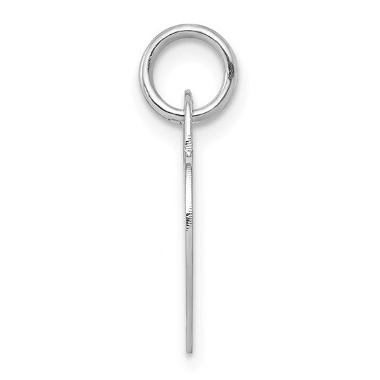 14k White Gold Plain .013 Gauge Engravable Heart 15x12mm Disc Charm