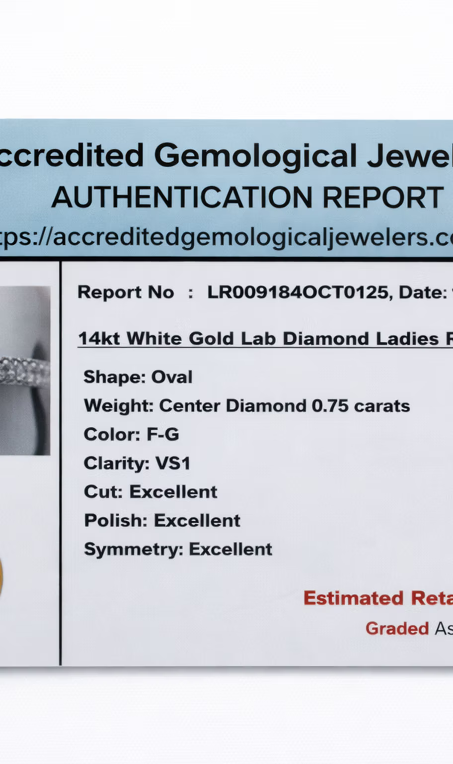 Oval Lab-Grown Diamond Halo Ring – 1.58 CTW | 14K White Gold