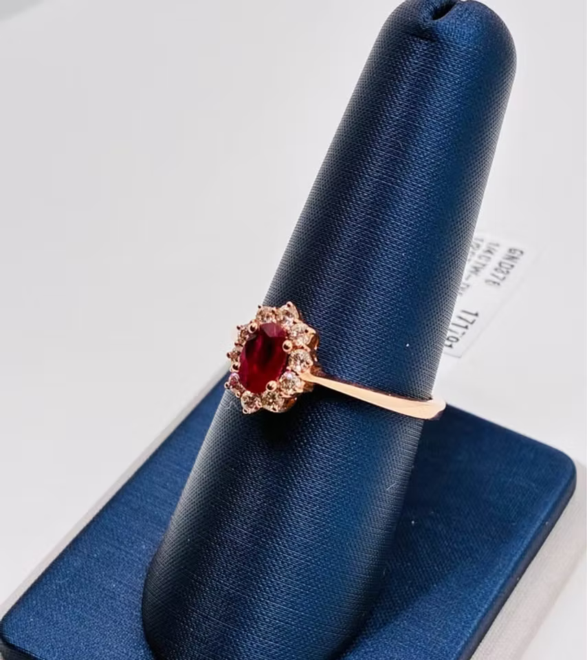 Natural Ruby Engagement Ring