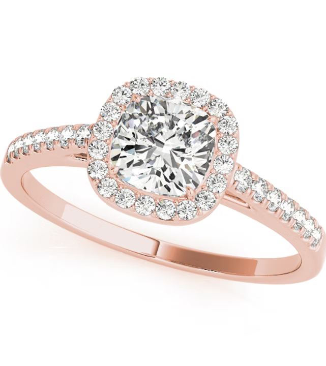 1.00 Carat Natural VS1 Cushion-Cut Diamond Engagement Ring – 14K Gold