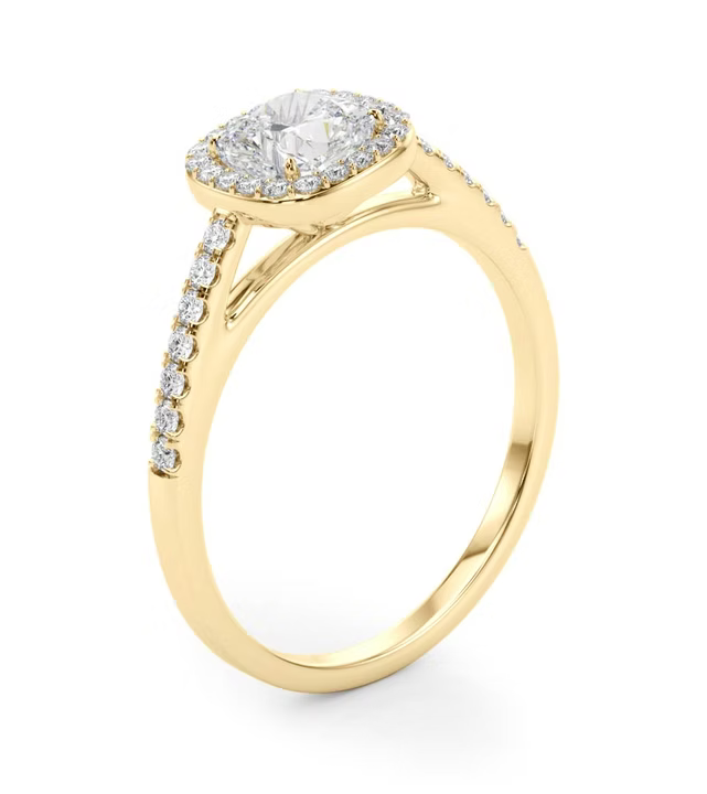 1.00 Carat Natural VS1 Cushion-Cut Diamond Engagement Ring – 14K Gold